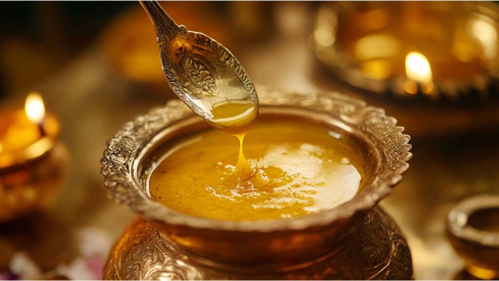 Sacred Materials & Ritual Essentials in Hinduism: Ghee, Prasad, Incense, and Temple Insights 1 Ghee The Divine Elixir